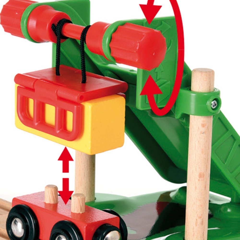 Set BRIO tren din lemn - Statie de incarcare fan de la ferma