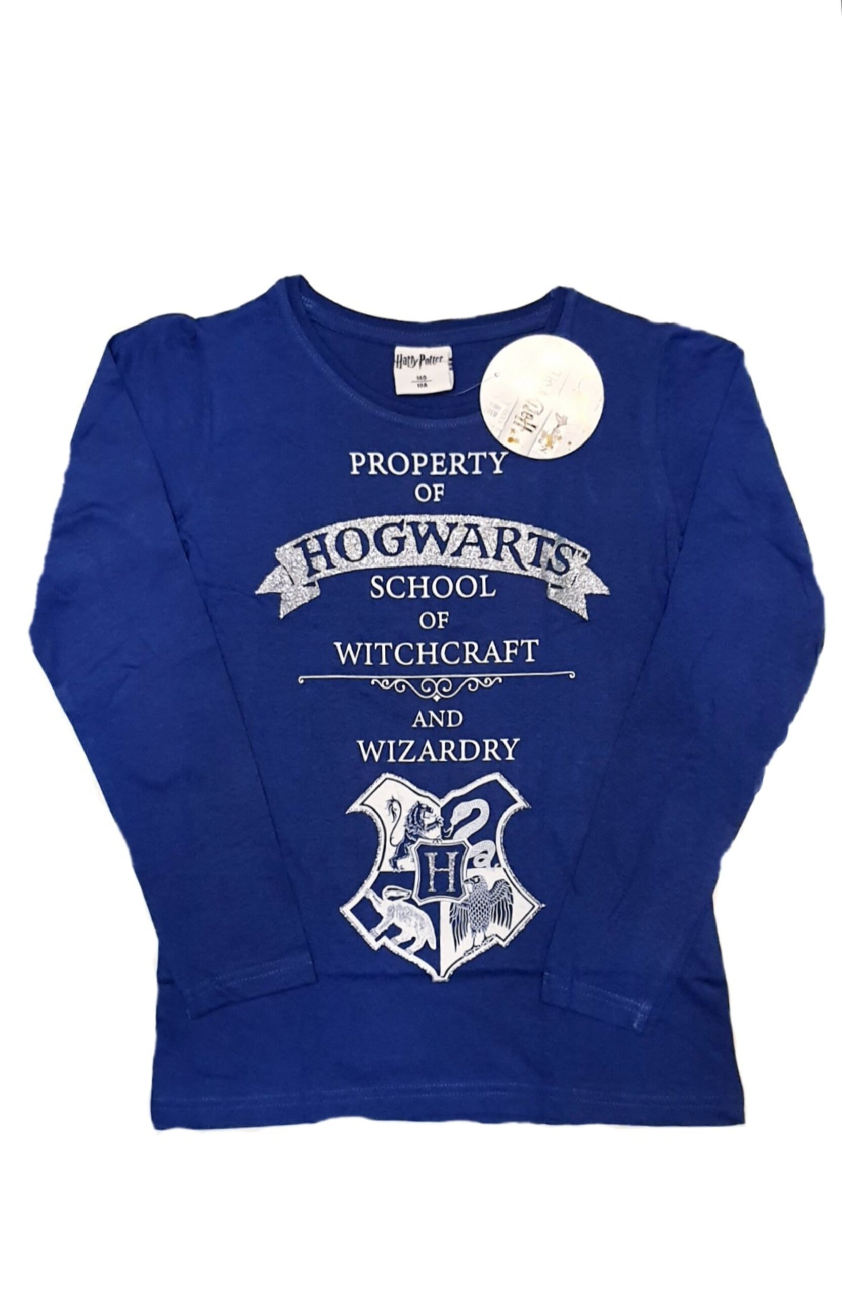 Bluza baieti, Hogwarts, Harry Potter, albastru pastel, varsta 9 ani